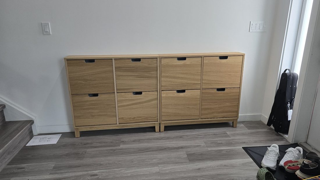 Dresser assembled and placed