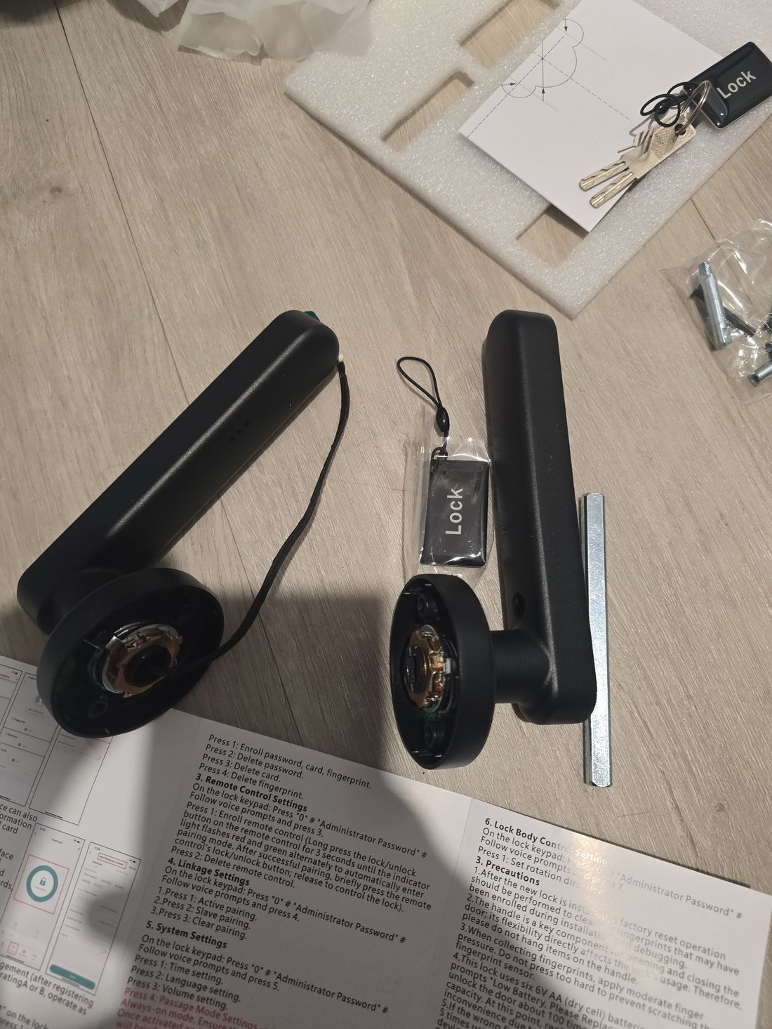 Smart lock installed and set up